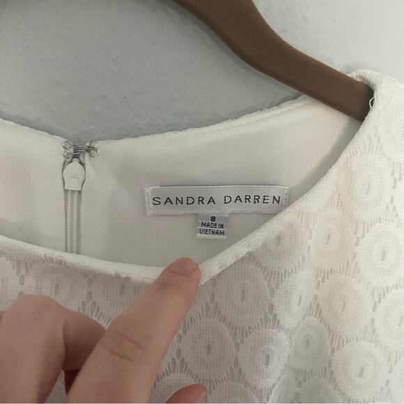 Textured Striped Sheath Dress Sleeveless by Sandra Darren Size 8 - Picture 4 of 9